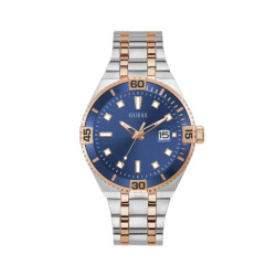 Guess Multicolor rvs horloge met blauwe wijzerplaat