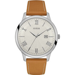 Guess Leren horloge voor tijdloze eleganties