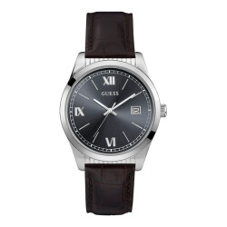 Guess Polyethyleen horloge met stijlvolle zilveren kast