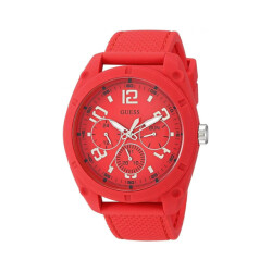 Guess Rode siliconen horloge stijlvol en functioneel