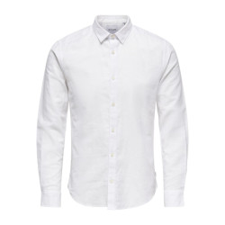 Only & Sons onscaiden ls solid linen shirt noos 22012321 white