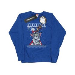 Li-cense Tom and jerry dames kerst fair isle sweatshirt