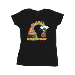 Li-cense Marvel dames st patrick's day groot shamrock katoenen t-shirt