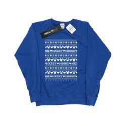 Li-cense Disney dames mickey en minnie kerst fair isle sweatshirt