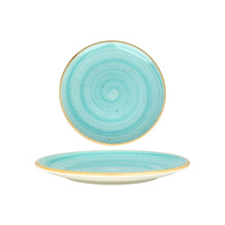 Bonna Dinerbord aqua porselein 27 cm set van 6