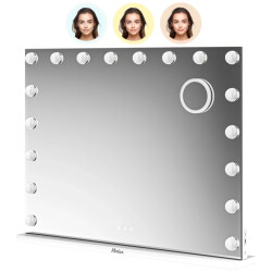 Mirlux Hollywood spiegel bluetooth speakers 80x60cm wit pre-order