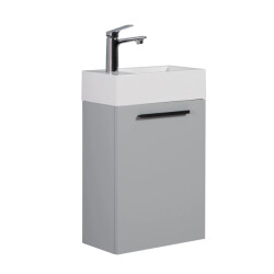 Badplaats Toiletmeubel athene 40 x 22 cm mat grijs fonteinmeubel met