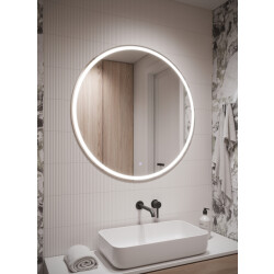 Badplaats Badkamerspiegel dawson led 80 x 80 cm led verlichting badkamer
