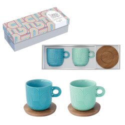 Easy Life Set/2 kop 25 cl + schotel acacia tlo1