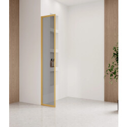 Badplaats Douchewand georgia 40 x 200 cm goud – inloopdouche 8 mm getint