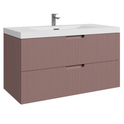 Badplaats Badkamermeubel set thermis 100cm - badmeubel met wastafel