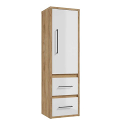 Badplaats Badkamerkast elano 46 x 38 x 154 cm met hoogglans wit -