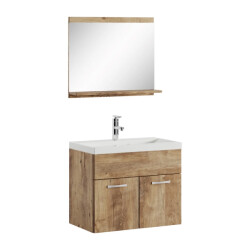 Badplaats Badkamermeubel montreal set 02 60 x 35 cm kastanje eiken badmeubel