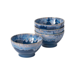 Costa Nova Set/4 latte bowls 15 cm denim blauw