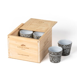 Costa Nova Gift box 8 espresso cups 7 cl ass wit