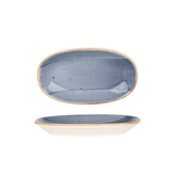 Bonna Serveerschaal aura dusk porselein 19x11 cm set van 2