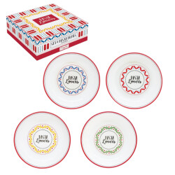 Easy Life Set/4 pastabord 20 cm porselein pasta lovers