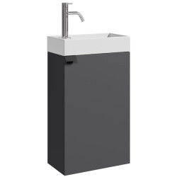 Badplaats Toiletmeubel apollo 40 x 22 cm antraciet fonteinmeubel met