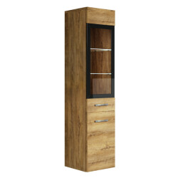 Badplaats Badkamerkast rio 30 x 30 x 131 cm bruin hangende kolomkast