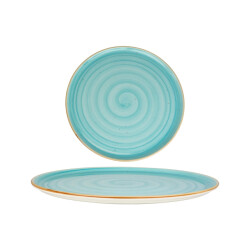 Bonna Pizzabord aqua porselein 32 cm set van 2