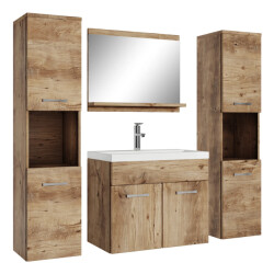 Badplaats Badkamermeubel set montreal xl 60 x 35 cm kastanje badmeubel