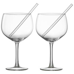 Ritzenhoff & Breker Set/2 ginglas 65 cl m/rietjes in gb tonic