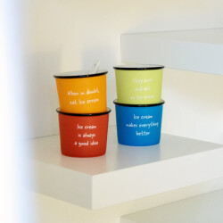 WD Lifestyle Set/4 ijsbeker 25 cl m/lepel habana line