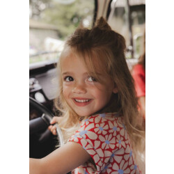Looxs Revolution Zomerjurk jersey big flower voor meisjes in de kleur
