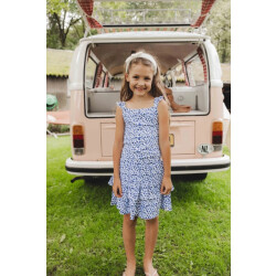 Looxs Revolution Zomerse top kobalt hartjes voor meisjes in de kleur