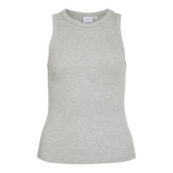 Vila visola s/l tank top noos 14101757 light grey melange