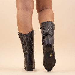 DWRS Label Boots 3066 branson black dames leer