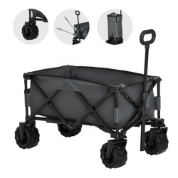 4goodz Outsunny bolderkar strand inklapbare handwagen 360° tuinwagen