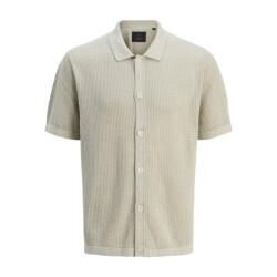 Jack & Jones Jprblaarto knit polo ss ln zand
