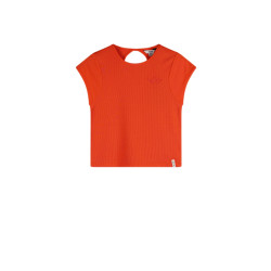 NoBell Zomer tanktop meisjes koraal jersey, rib kit