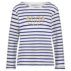 Red Button Top srb4471 terry stripe jeans blue