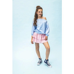 Looxs Revolution Sweater blue pastel voor meisjes in de kleur