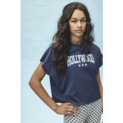 Looxs Revolution T-shirt navy hollywood voor meisjes in de kleur