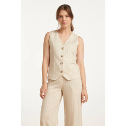 Smashed Lemon 25128 sand linnen waistcoat