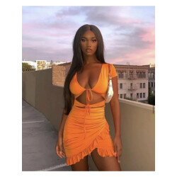 The Dezzy Factory Chloë dress | orange & black