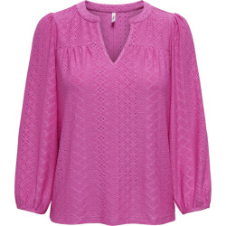 Only Onlsandra l/s split top jrs fuchsia fedora