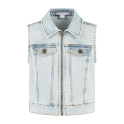 MAYCE Zomer denim gilet meisjes licht denim