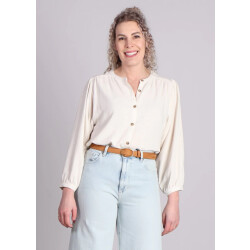 Grace & Mila Portrait blouse mandarijn kraag