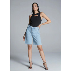 Homage to Denim Homage stevie long shorts light vintage wash