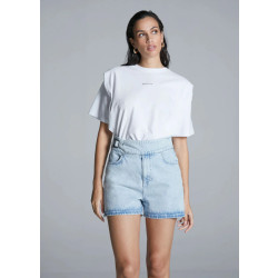 Homage to Denim Homage shorts h belt detail licht