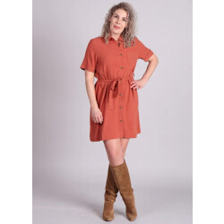 Grace & Mila Paquita jurk kort terracotta