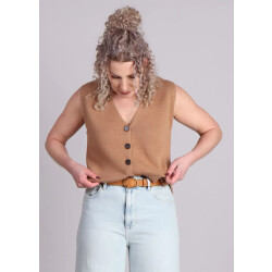 Grace & Mila Pancake gilet camel