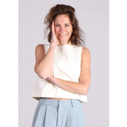 Grace & Mila Pepino cropped top mouwloos
