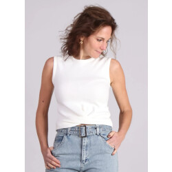 Homage to Denim Homage cropped top knoopdetail