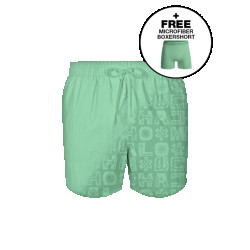 Muchachomalo Jongens zwembroek print + gratis microfiber boxershort