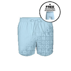 Muchachomalo Heren zwembroek print licht + gratis microfiber boxershort